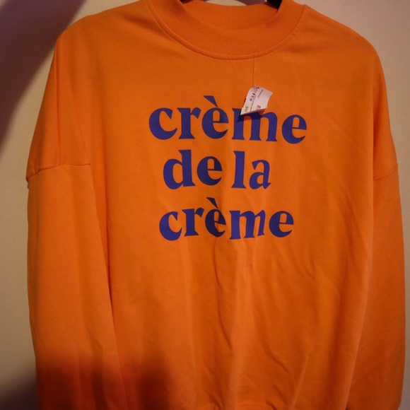 Tops - Orange Creme De La Creme Sweatshirt